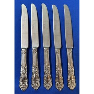 Vtg Reed & Barton Haversham Stainless Butter Knives Set of 5 Smooth Blade